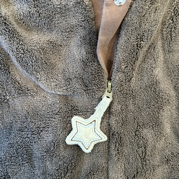 Baby Sherpa fleece fuzzy warm bear ear hooded bunting winter snow - Picture 2 of 6